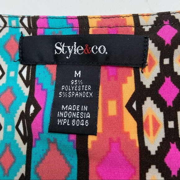 Style & Co. sleeveless multi color tunic/top - Picture 3 of 4